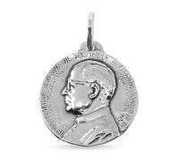 Saint Médaille Josémaria Escrivá de Balaguer en argent massif 925, 20 mm, finition brillante. Gravure incluse dans le prix - Personnalisable - GRAVURE INCLUSE DANS LE PRIX