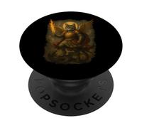 Saint Meowchael Archange Chat Ange Drôle Chat Tuant Démon PopSockets PopGrip Adhésif