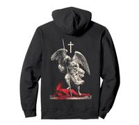 Saint Michael Archangel Streetwear Heavy Metal Y2K (on Back) Sweat à Capuche