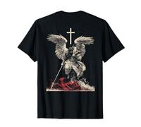 Saint Michael Archangel Streetwear Heavy Metal Y2K (on Back) T-Shirt