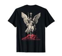 Saint Michael Archangel Streetwear Heavy Metal Y2K (on Back) T-Shirt