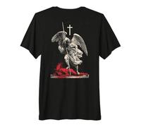 Saint Michael Archangel Streetwear Heavy Metal Y2K (on Back) T-Shirt Haut de Gamme