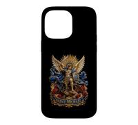 Saint Michael Quis Ut Deus Archange Épée et Roses Art Coque pour iPhone 14 Pro Max