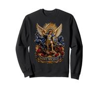 Saint Michael Quis Ut Deus Archange Épée et Roses Art Sweatshirt