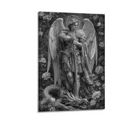 Saint Michael The Archangel Poster mural sur toile Décoration murale Peinture art chambre salon bureau peinture moderne décoration maison art mural impression d'image 20 x 30 pouces (50 x 75 cm)
