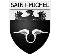 Saint-Michel 02 ville Stickers blason autocollant adhésif - Taille : 12 cm