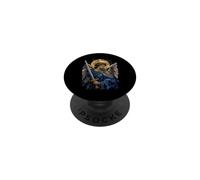 Saint Michel Archange Bleu Abstrait Épée Sacrée Icône Art PopSockets PopGrip Adhésif