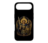 Saint Michel Archange Byzantin Baroque Bleu Icône Art Coque pour iPhone Air