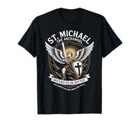 Saint Michel Archange Defend Us Religious Prayer Warrior T-Shirt