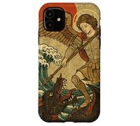 Saint Michel Archange Dragon Art Catholique Japonais Saint Coque pour iPhone 11