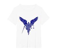 Saint Michel, Archange Guerrier De La Justice. La Foi T-Shirt, Femme Grandes Tailles, Blanc, 2X