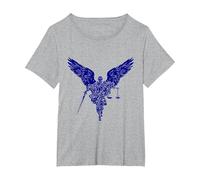 Saint Michel, Archange Guerrier De La Justice. La Foi T-Shirt, Femme Grandes Tailles, Gris Chiné, 6X