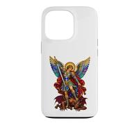 Saint Michel Archange Overpowering Demon Coque pour iPhone 13 Pro