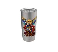 Saint Michel Archange Overpowering Demon Gobelet isotherme en acier inoxydable double paroi