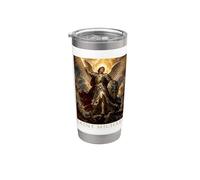 Saint Michel Archange Quis Ut Deus Sacred Art Devotional Gobelet isotherme en acier inoxydable double paroi