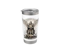 Saint Michel Archange Templier Knight Defeat Darkness Sword Gobelet isotherme en acier inoxydable double paroi