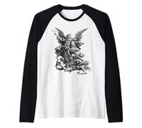 Saint Michel Archange vaincre Satan Christian Manche Raglan