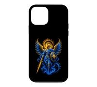 Saint Michel Bleu Ange Céleste Épée Bouclier Art Sacré Coque pour iPhone 12 Mini