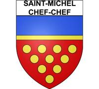 Saint-Michel-Chef-Chef 44 ville Stickers blason autocollant adhésif - Taille : 12 cm