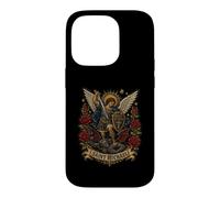 Saint Michel, défendez-Nous au Combat, icônes Gothiques sacrées Coque pour iPhone 14 Pro