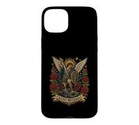 Saint Michel, défendez-Nous au Combat, icônes Gothiques sacrées Coque pour iPhone 15 Plus