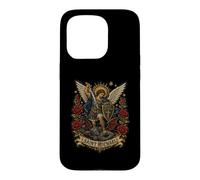 Saint Michel, défendez-Nous au Combat, icônes Gothiques sacrées Coque pour iPhone 15 Pro