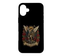 Saint Michel, défendez-Nous au Combat, icônes Gothiques sacrées Coque pour iPhone 16 Plus