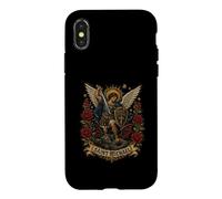 Saint Michel, défendez-Nous au Combat, icônes Gothiques sacrées Coque pour iPhone X/XS