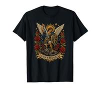 Saint Michel, défendez-Nous au Combat, icônes Gothiques sacrées T-Shirt