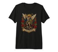 Saint Michel, défendez-Nous au Combat, icônes Gothiques sacrées T-Shirt Haut de Gamme
