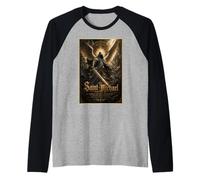 Saint Michel Gothique Guerrier Ange Sacré Icône Art Foi Manche Raglan