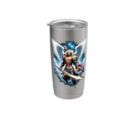Saint Michel l'Archange Anime Ange Catholique Guerrier Gobelet isotherme en acier inoxydable double paroi