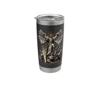 Saint Michel l'Archange Vaincu Satan Saint Catholique Gobelet isotherme en acier inoxydable double paroi