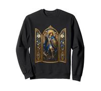 Saint Michel Lily Cathédrale Gothique Icône Sacrée Art Sweatshirt