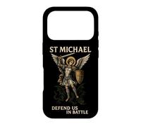 Saint Michel Nous défend dans la Bataille Foi catholique chrétienne Coque pour iPhone 17 Pro