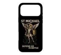 Saint Michel Nous défend dans la Bataille Foi catholique chrétienne Coque pour iPhone 17 Pro Max