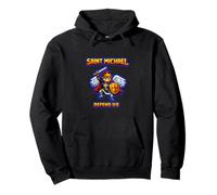 Saint Michel Pixel Art Ange Gardien Sweat à Capuche