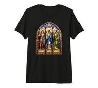 Saint Michel Raphaël Gabriel Cathédrale Gothique Icône Art T-Shirt Haut de Gamme