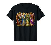 Saint Michel Raphaël Gabriel Uriel Archange Icône Art Faith T-Shirt