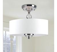Saint Mossi Moderne Design Lustre en K9 cristal Éclairage LED Plafonnier Plafond Luminaire Suspension Luminaire pour Salle à Manger Salle De Bains Chambre Salon 3 E14 40 x 40 x 30 cm