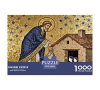 Saint Nicolas, évêque de Myre Puzzle en Bois Imperméable DIY Puzzles De 1000 Pièces pour Adultes Impossible Jeux De Stimulants