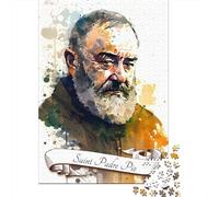 Saint Padre Pio Puzzle pour Adultes, 1000 Pièces, 70x50cm/1000pcs, Carton Blanc Facile À Manipuler; pour Une Activité Posée À La Maison