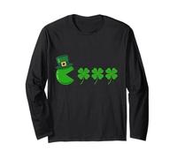 Saint Patrick's Day Pac Gamer Funny Gaming Fan Manche Longue