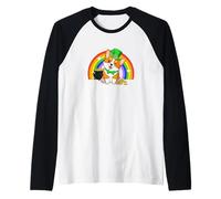 Saint Patrick's Day St. Paddy's Irish Luck Corgi Dog Lover Manche Raglan