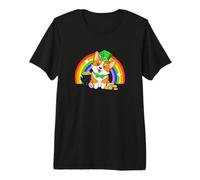 Saint Patrick's Day St. Paddy's Irish Luck Corgi Dog Lover T-Shirt Haut de Gamme