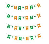 Saint-Patrick's Day Suppnant Banner Irish Garland Triangle vert blanc orange Buting Flags Decoration