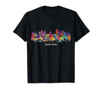 Saint Paul Minnesota Aquarelle Souvenir Sky Line T-Shirt