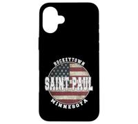 Saint Paul Minnesota, Drapeau américain Vintage Coque pour iPhone 16 Plus