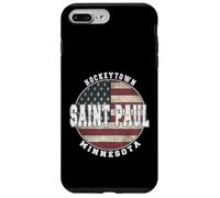 Saint Paul Minnesota, Drapeau américain Vintage Coque pour iPhone 7 Plus/8 Plus
