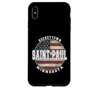Saint Paul Minnesota, Drapeau américain Vintage Coque pour iPhone XS Max